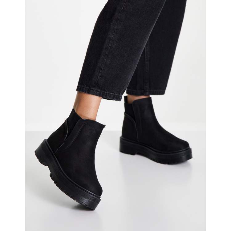 Qupid chunky chelsea boots in black | ASOS