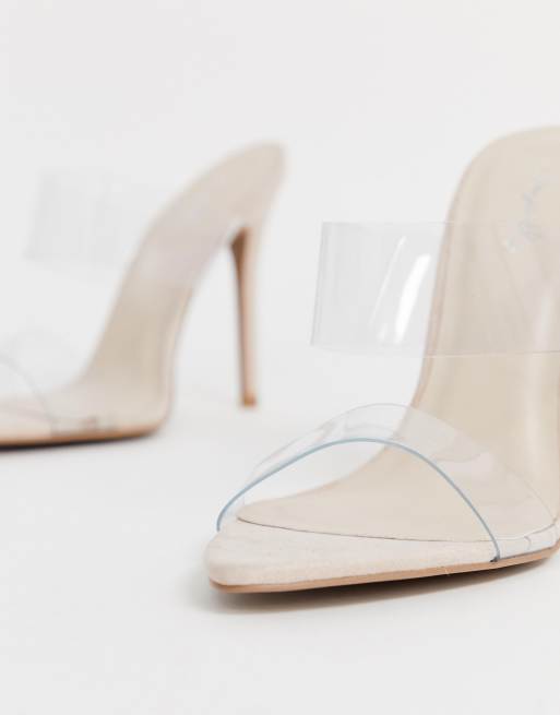 Qupid clear stiletto sales heeled sandals