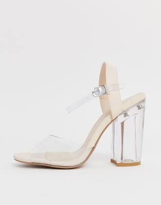 clear strap sandals