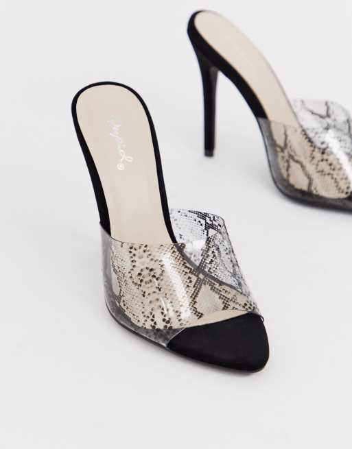 Qupid snakeskin hot sale heels