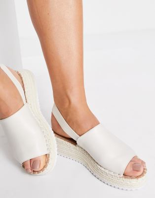 cream flatform sandals