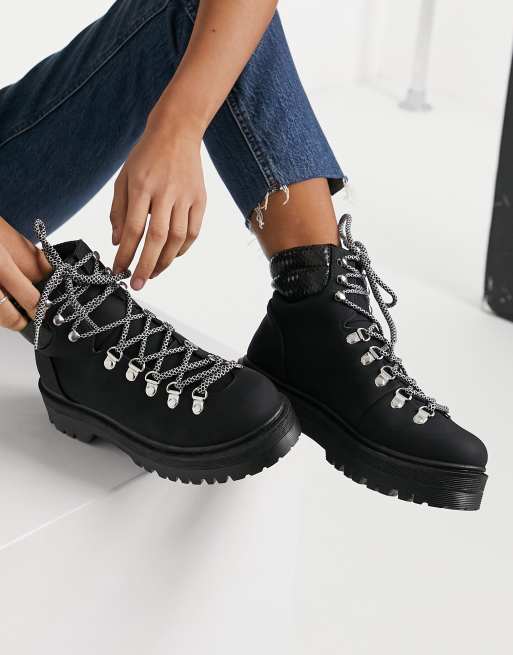 Raid perrie black chunky hiker boots best sale