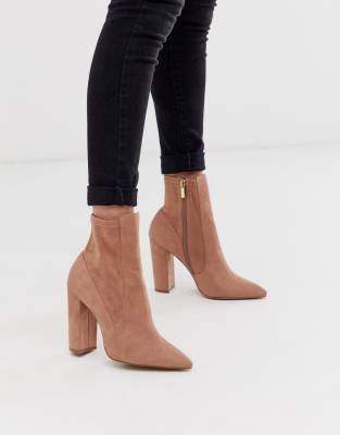 beige sock heels