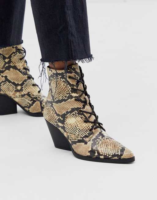 Qupid store snakeskin booties