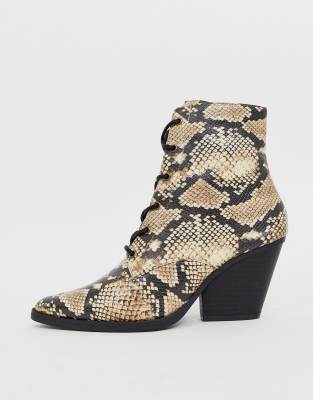 qupid snakeskin booties