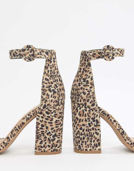 Qupid leopard hot sale sandals