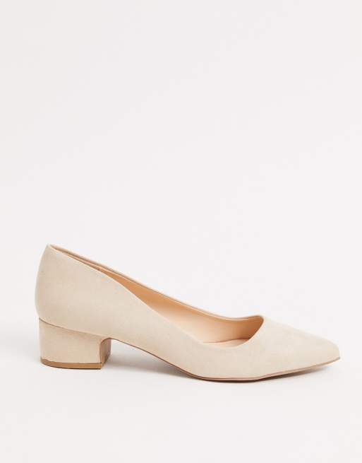 Beige mid 2025 heel shoes