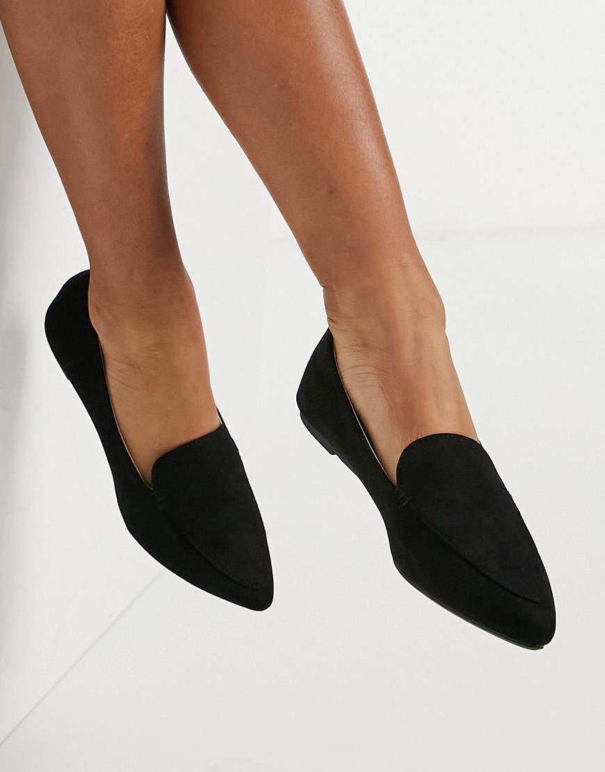 Qupid - Puntige loafers-Zwart