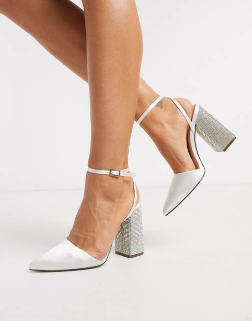 Qupid Scarpe da sposa con tacco decorate ASOS