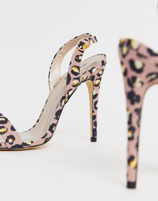 Leopard print clearance barely there heels