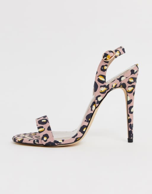 Leopard print best sale barely there heels