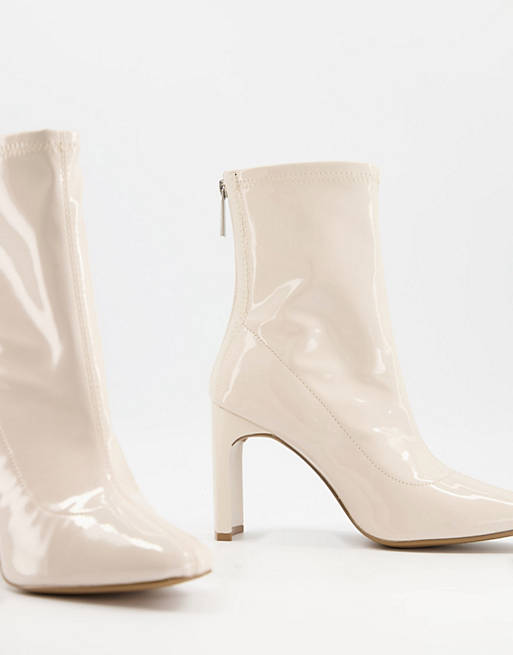 Qupid sock boots in off white | ASOS