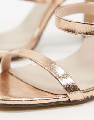qupid rose gold sandals
