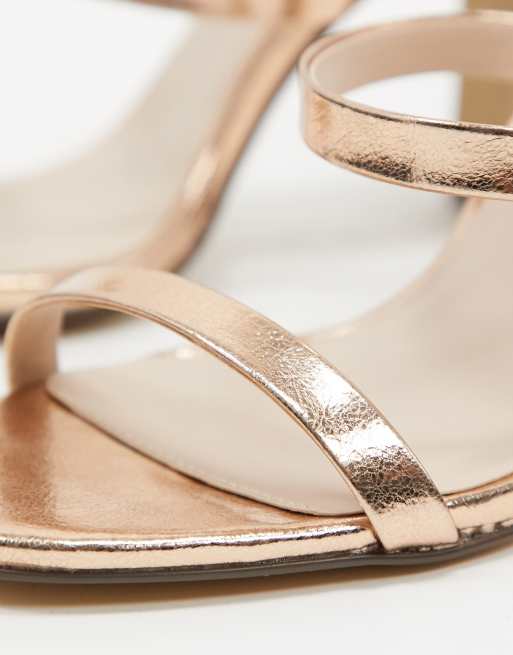 Qupid rose gold store sandals