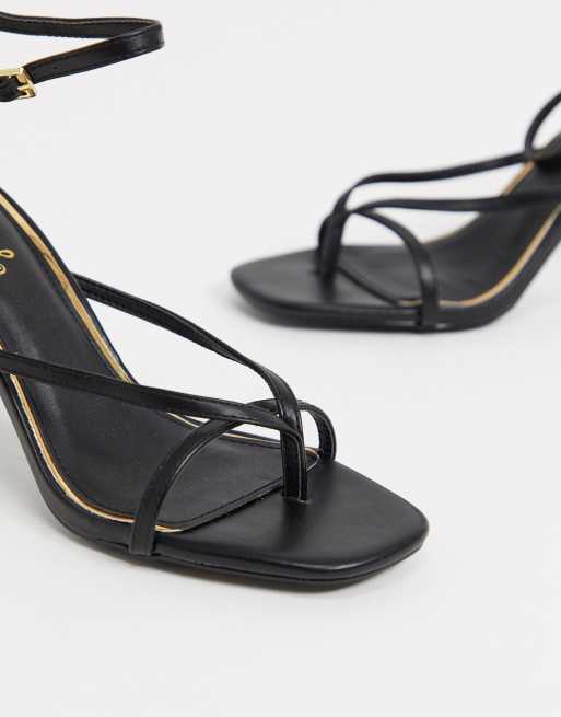 Thong strap hot sale heel sandals