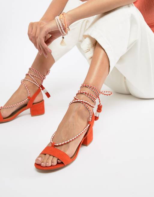 Qupid lace hot sale up heels