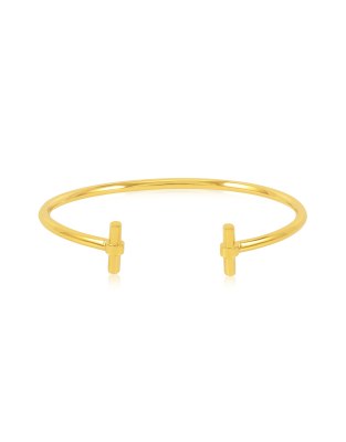 Rachel Jackson Rachel Jackson 22 carat gold t-bar bangle bracelet with gift box