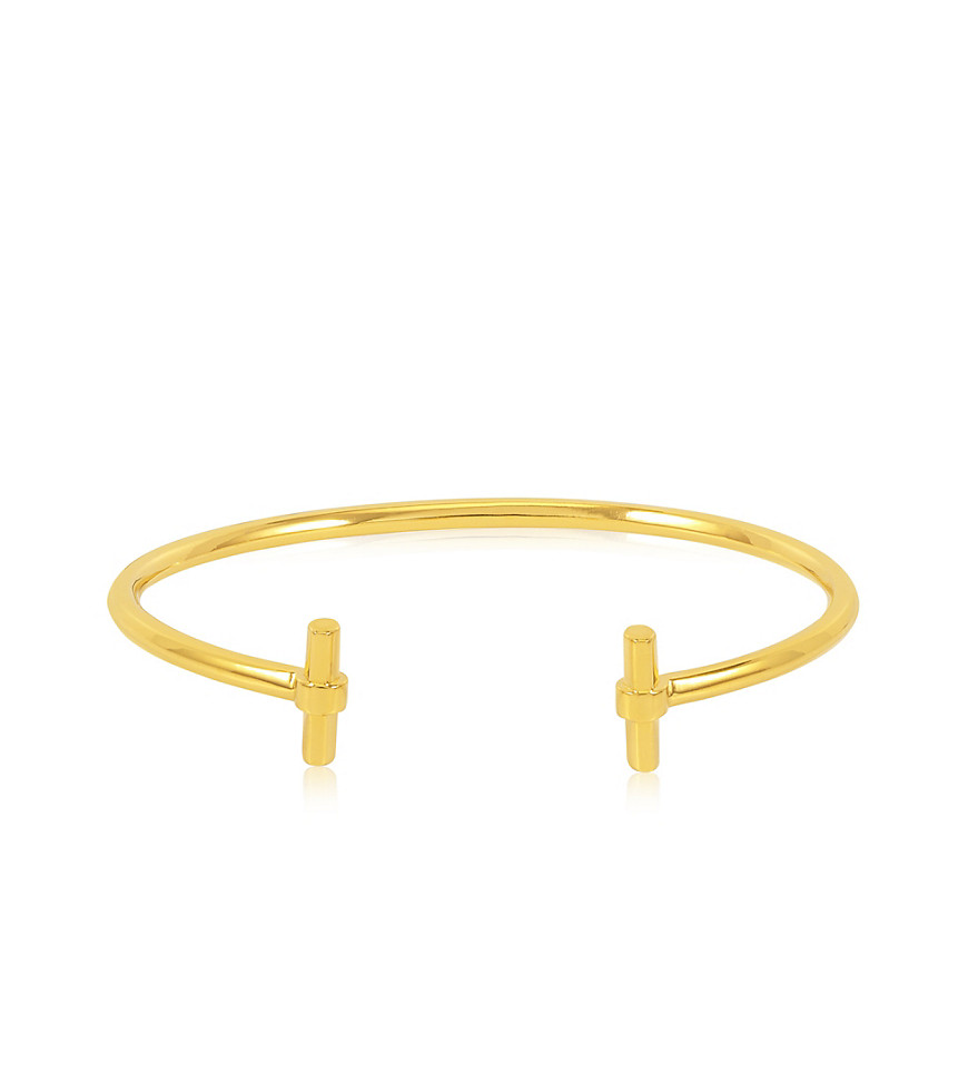Rachel Jackson 22 carat gold t-bar bangle bracelet with gift box