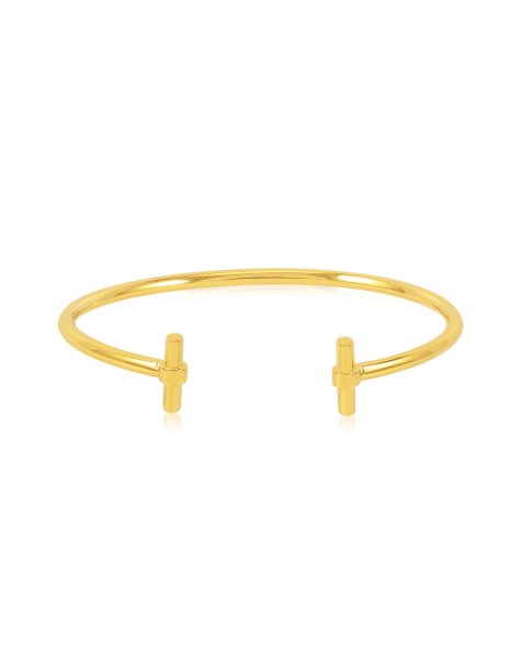 Rachel Jackson - Bracelet jonc en plaqué or 22 carats avec barre en T et boîte cadeau - view 1
