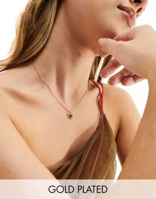 Collana Barra 'Be Brave' Placcata Oro - Confezione Regalo - Ciondolo Rettangolare Freccia