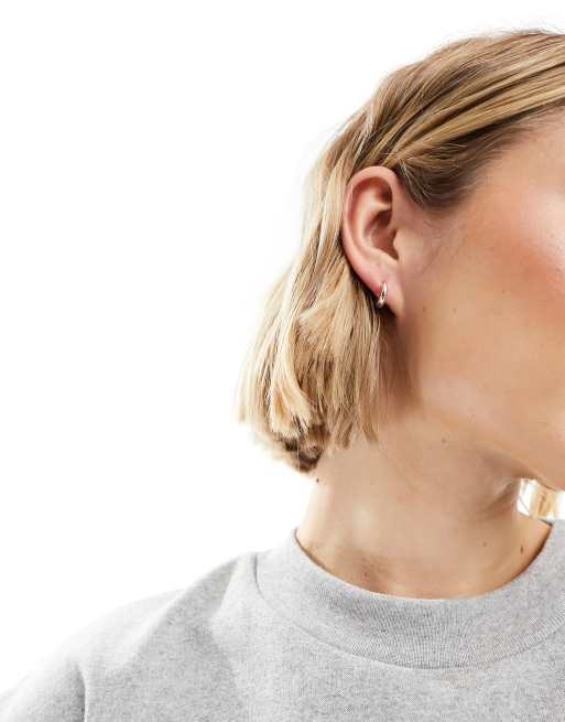 Rachel Jackson sterling silver chubby hoop earrings with gift box, 4 of 4