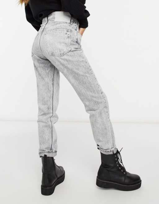 Rag Bone Maya High Rise Slim Jean In Acid Grey Asos