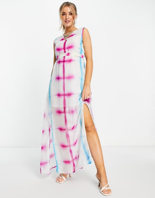 Raga - Beating Hearts - Maxikjole i pink batik