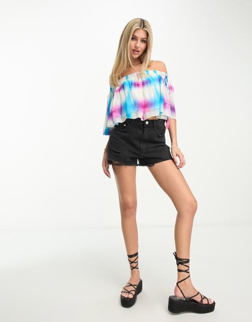 Off the shoulder discount tie dye sweatshirt