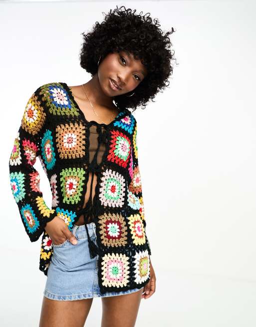 Asos shop crochet cardigan