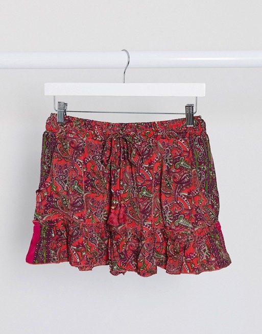 Raga lasting passion mini sirt in red floral