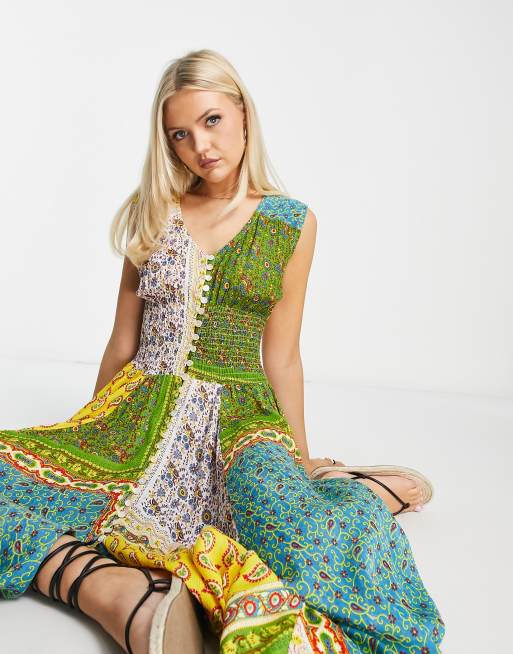 Raga Mixed Feelings mixed print maxi dress in multi ASOS