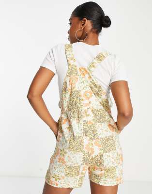 Raga Nicolette Printed Shirt Overalls In Neutral