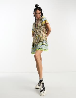 Raga Raga Playa El Medano printed wrap dress in multi