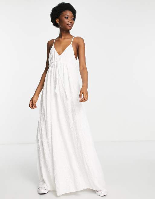 Raga - Vestito lungo con scollo a V, colore bianco
