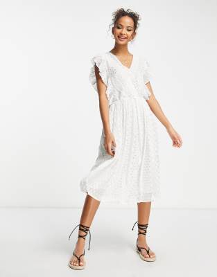 Raga Raga Whisked Away smock midi dress in silver