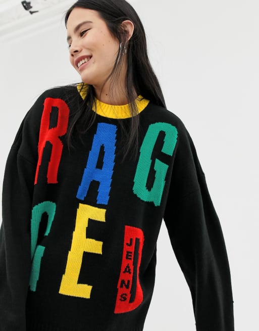 Ragged jeans sweatshirt new arrivals