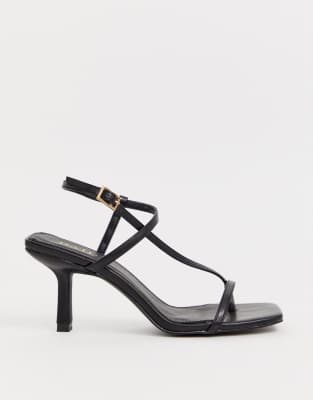 black square toe sandals