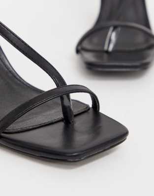 thin strap black sandals