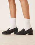 [Raid] RAID Aarvi square toe loafers in black 36 Black pu