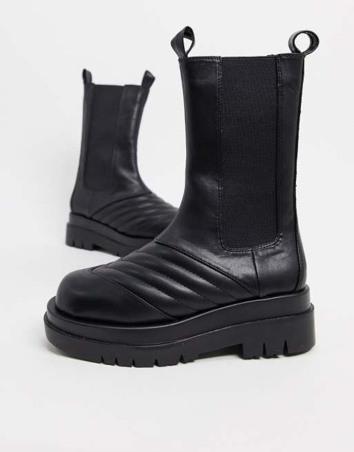 RAID Adalee calf biker boots in black | ASOS