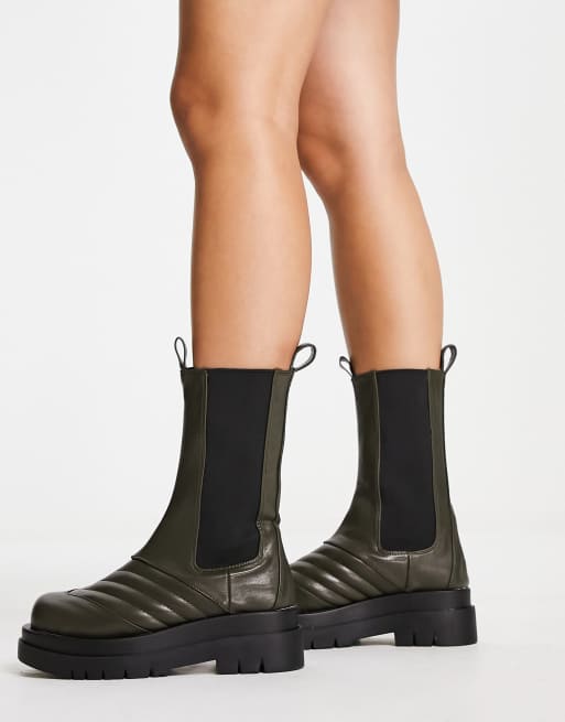 calf length biker boots