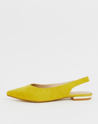 yellow flat dress shoes