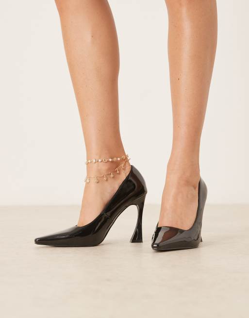 RAID Aleener Pumps met hak in zwarte lak ASOS