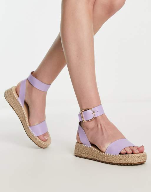 Raid Alice flatform espadrilles in lilac