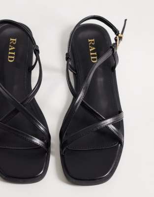 Raid Aluna Flat Sandals In Black
