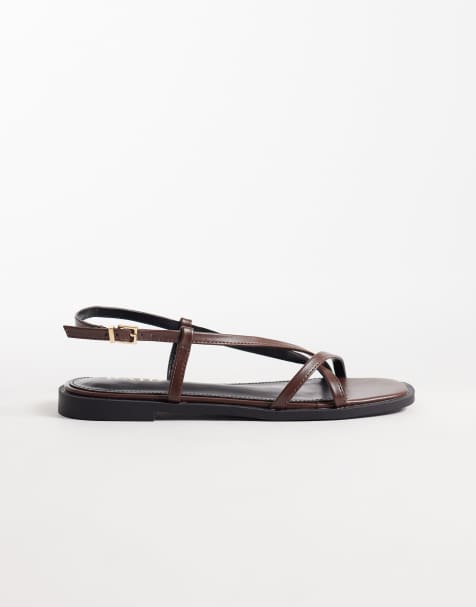 RAID Aluna flat sandals in brown - view 1
