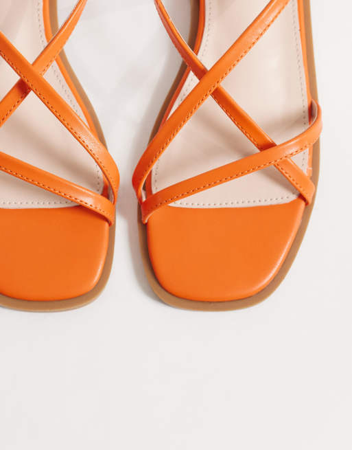 RAID Aluna flat sandals in orange, 2 of 4