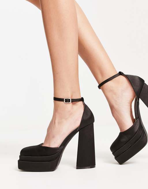 Heeled platform shoes