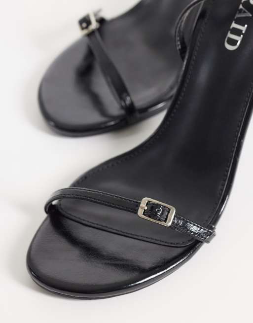 RAID Aneza sandalen met bandjes en hak in zwart, 3 van 4