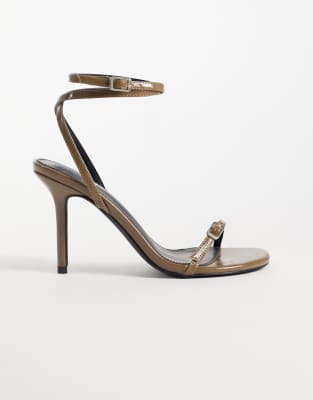 Raid Aneza Strappy Heeled Sandals In Green